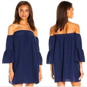Lilly Pulitzer navy blue Sanilla silk dress size Medium